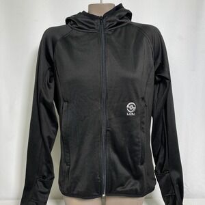Loki All In One Black Softshell Full Zip Tech Hoodie Ski Jacket Women's MEDIUM